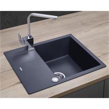 Granitový dřez s odkapem DG05C45dg Cubis TMAVĚ ŠEDÝ