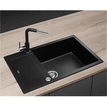 Granitový dřez s odkapem DG05L60bc Linea ČERNÝ