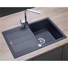 Granitový dřez s odkapem DG10C45dg Cubis TMAVĚ ŠEDÝ